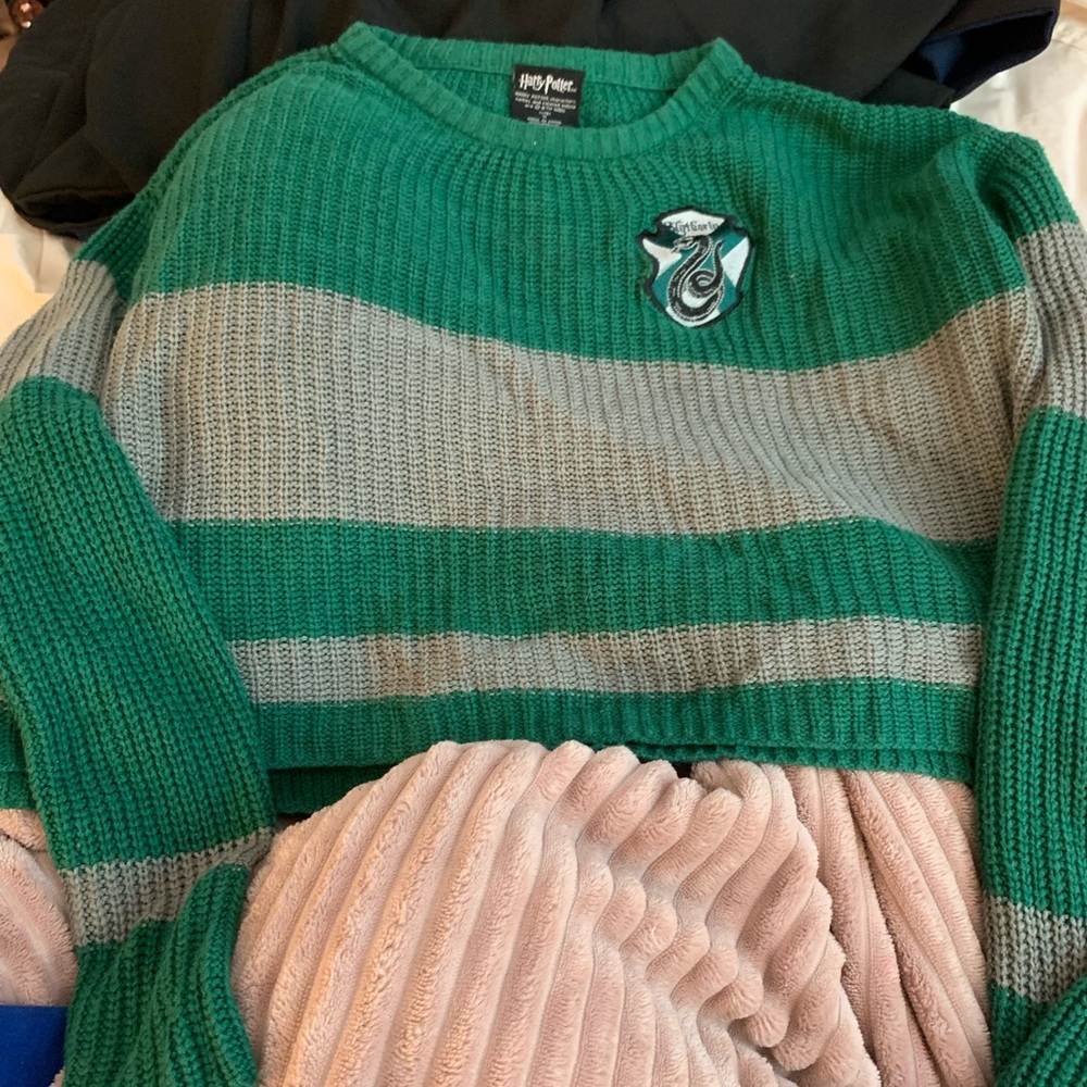 Harry Potter Slytherin sweater from Hot Topic
